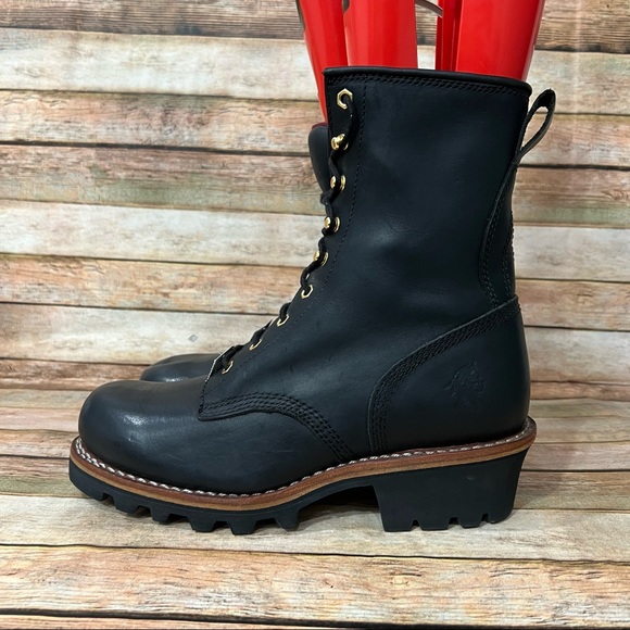 Chippewa Other - Chippewa Black Leather Logger Boots